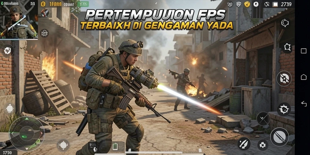 Screenshot permainan menunjukkan aksi tembak-menembak yang mendebarkan.