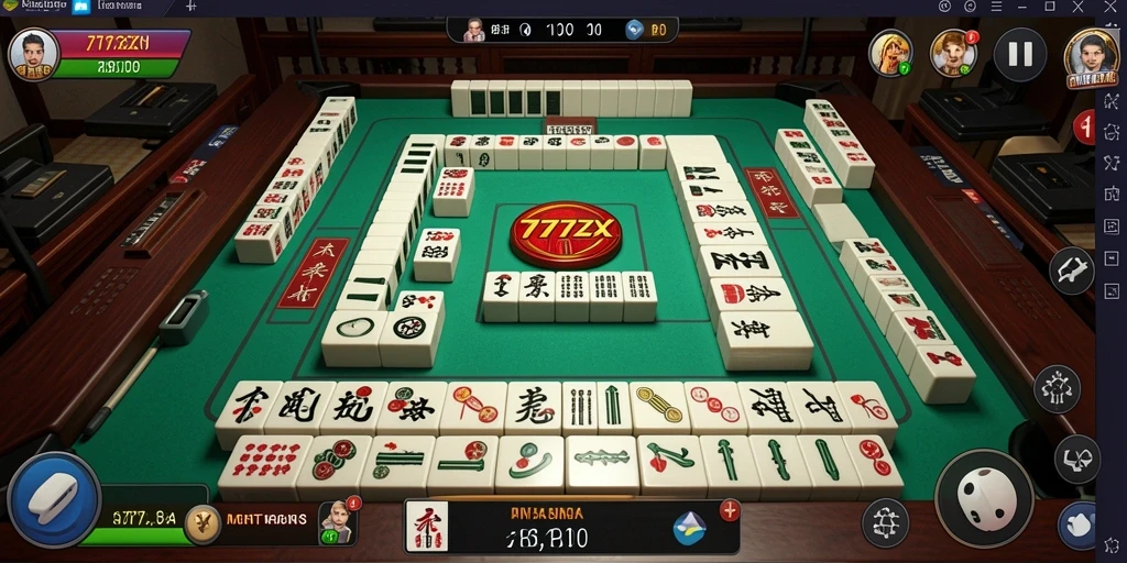 Menampilkan gameplay menantang dari permainan Mahjong 777ZX.