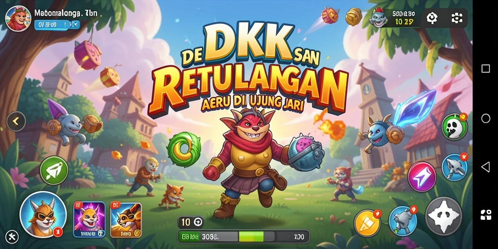 Screenshot menampilkan aksi seru gameplay Arcade DKK.