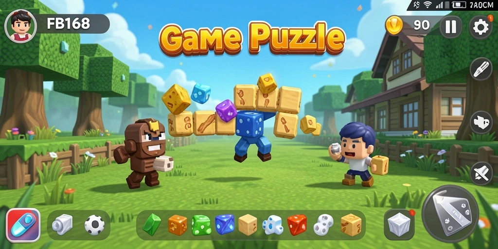 Screenshot gameplay FB168 yang menampilkan tantangan puzzle menarik.