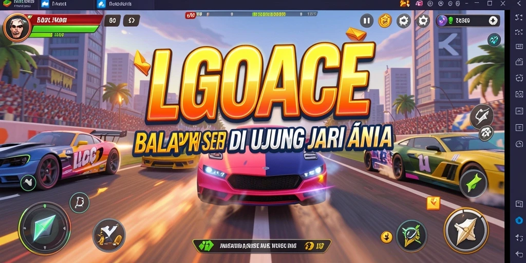 Gameplay balapan seru di LGOACE dengan grafis memukau.