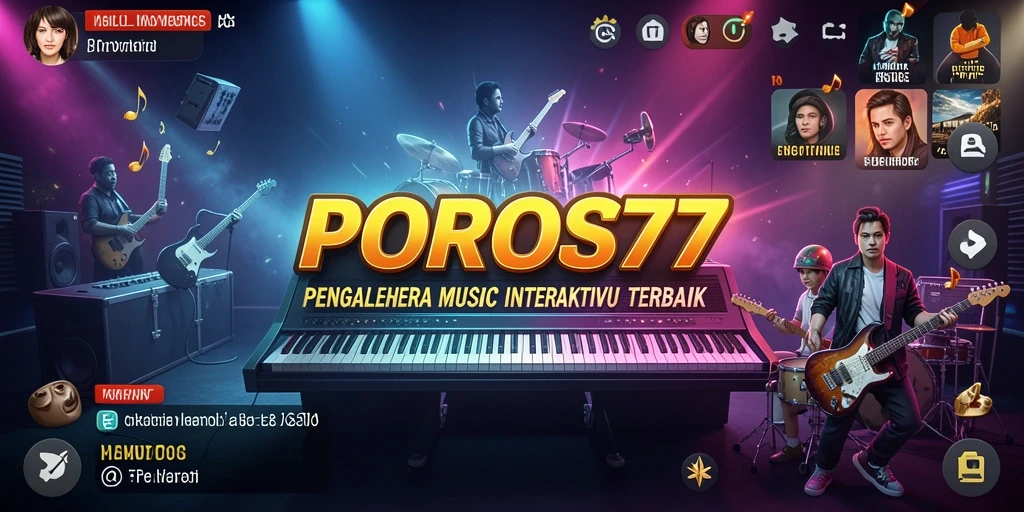 Tampilan screenshot POROS77 menampilkan gameplay musik yang seru dan interaktif.
