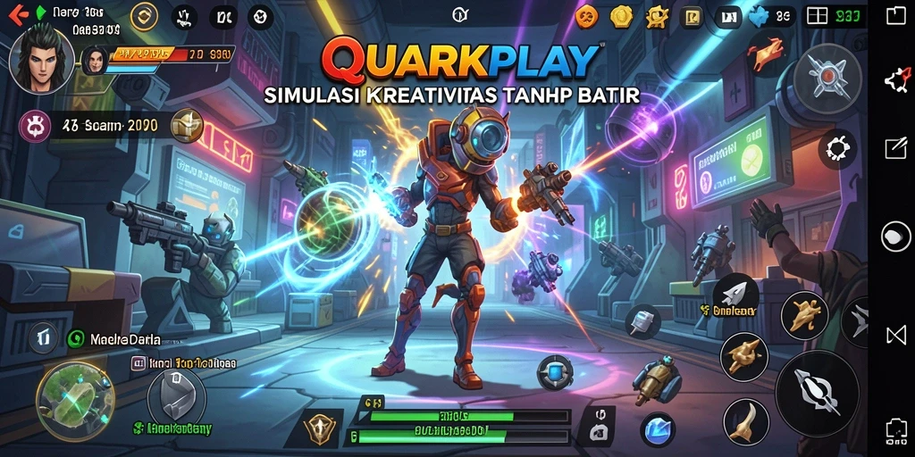 Tangkapan layar gameplay <strong>QUARKPLAY</strong> menunjukkan pengalaman simulasi yang mendalam.
