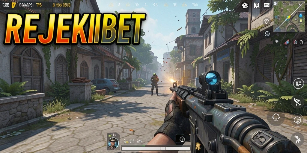 Screenshot menampilkan momen aksi seru dalam gameplay TPS REJEKIBET.