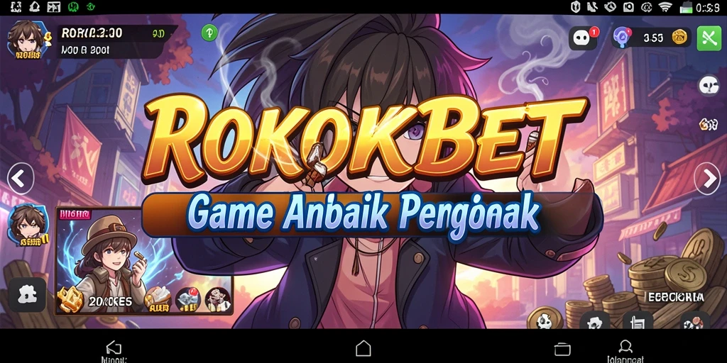 Tampilan gameplay ROKOKBET menampilkan karakter Anime yang dinamis dan grafis menawan.