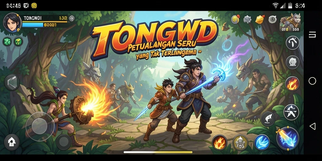 Tampilan menarik dari gameplay TONGWD yang penuh petualangan.