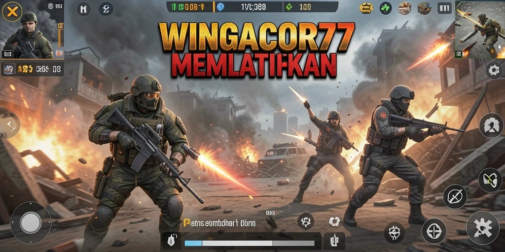 Tampilan gameplay seru di WINGACOR77 saat pertempuran berlangsung.