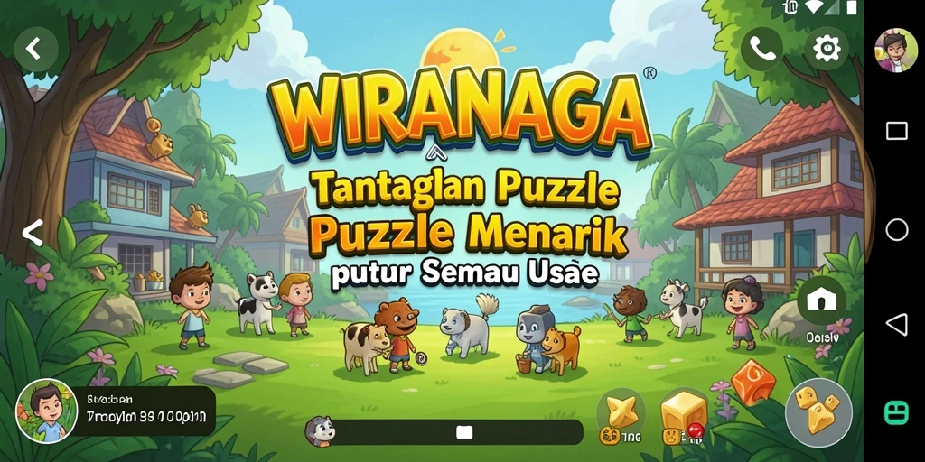 Tangkapan layar utama dari gameplay WIRANAGA yang penuh tantangan.