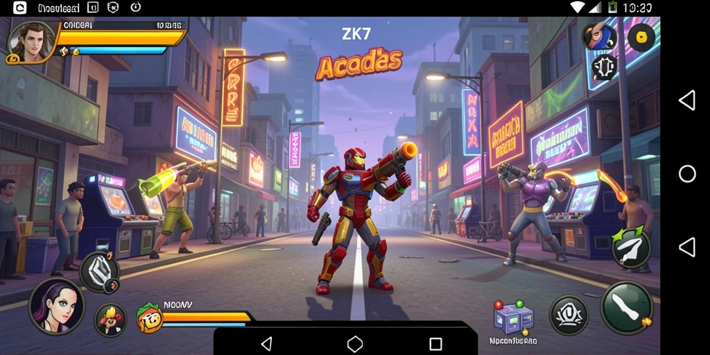 Screenshot utama ZK7 menampilkan gameplay yang seru dan menantang.